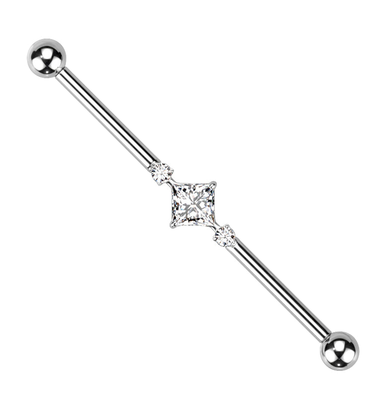 Paragon Clear CZ Titanium Industrial Barbell