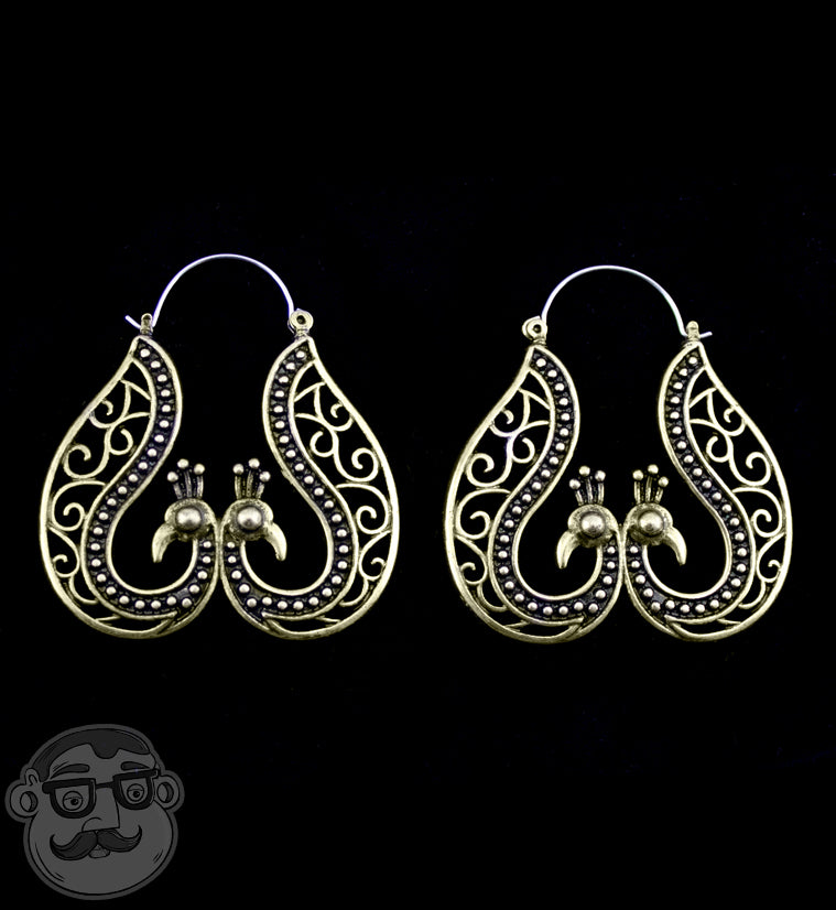 Peacock Plug Hoops