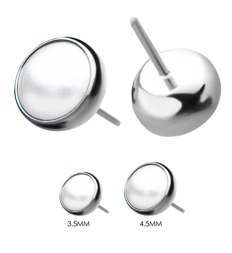 Pearl Threadless Titanium Top