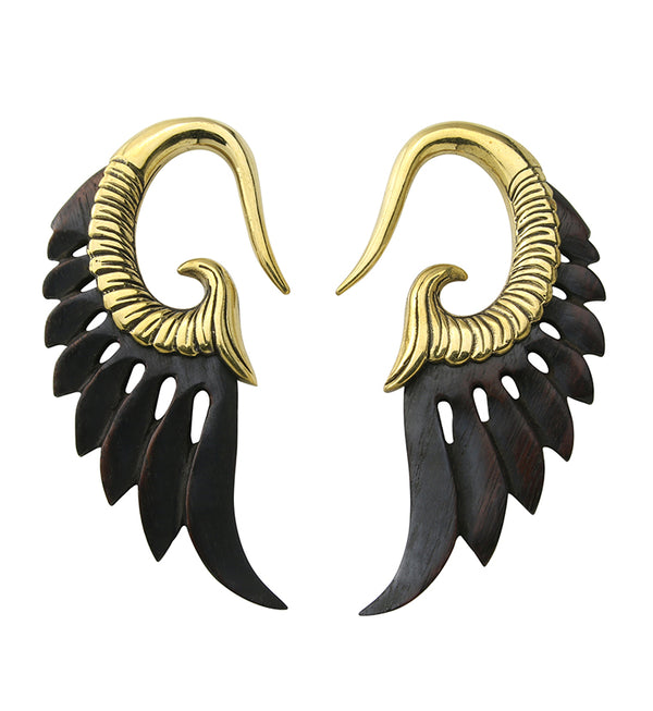 Pennon Brass Wooden Hangers / Earrings