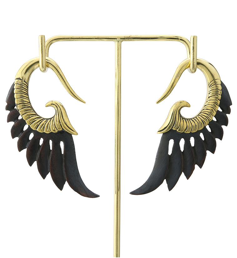 Pennon Brass Wooden Hangers / Earrings