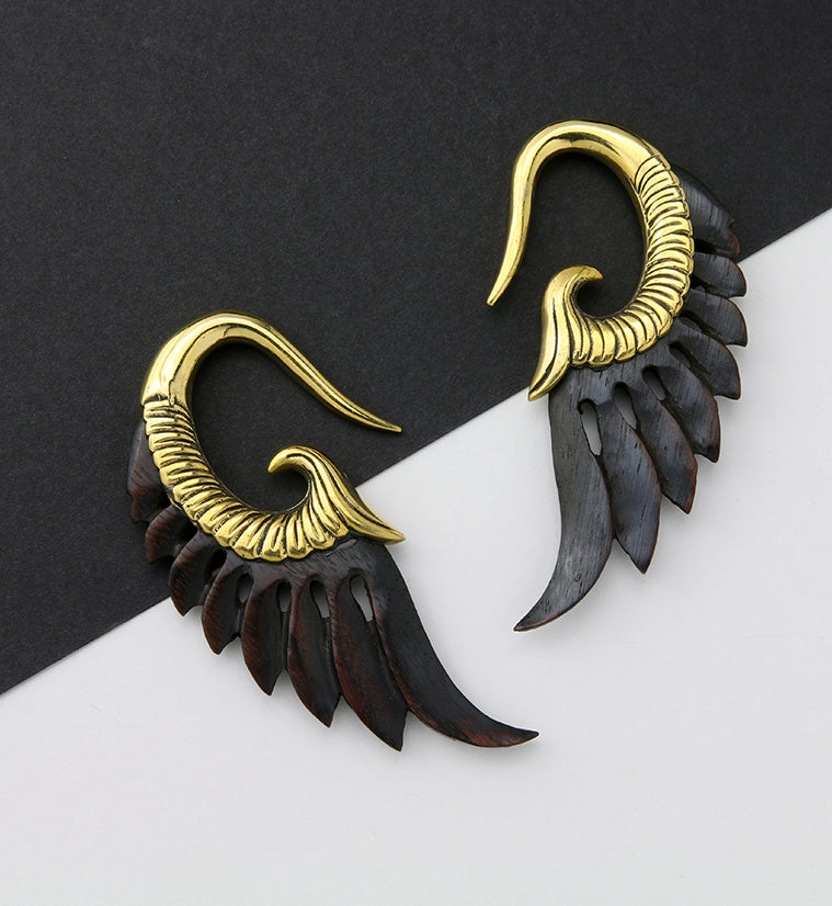 Pennon Brass Wooden Hangers / Earrings