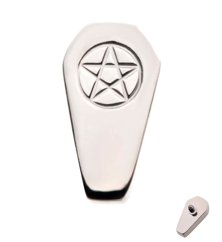 Pentagram Coffin Internally Threaded Titanium Top