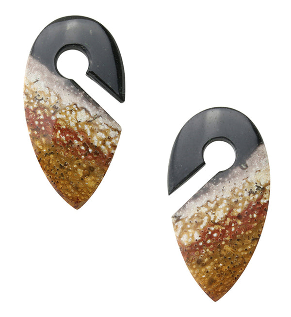 Petrified Palm Root Keyhole Ear Weights Version 1