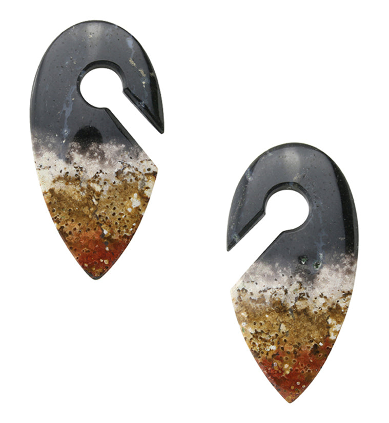Petrified Palm Root Keyhole Ear Weights Version 2