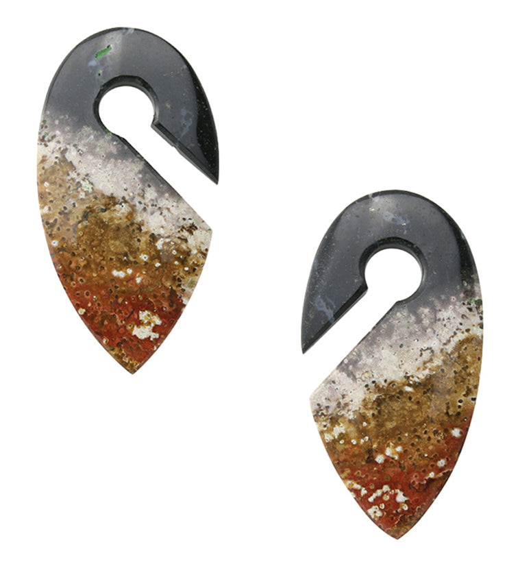 Petrified Palm Root Keyhole Ear Weights Version 3