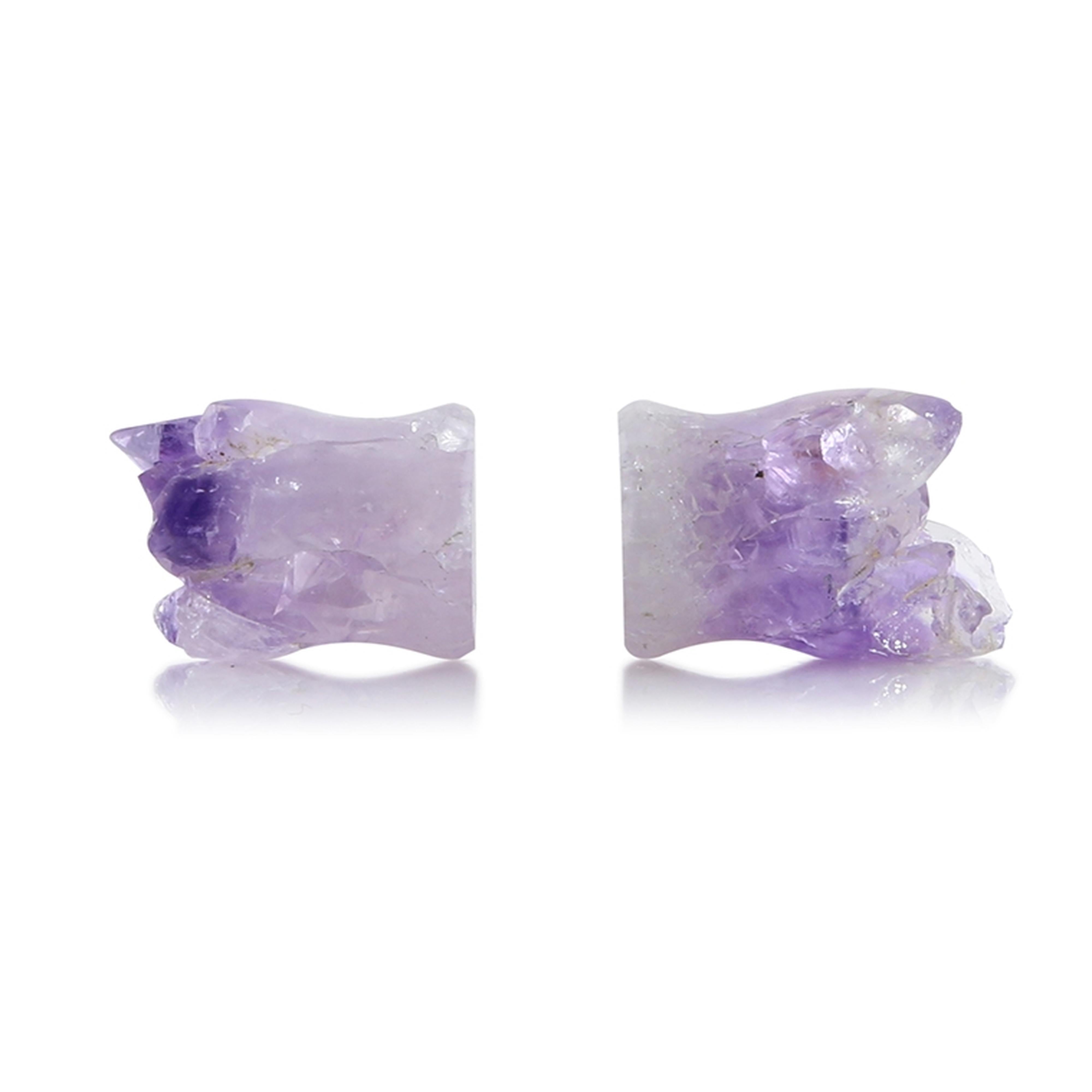 Raw Amethyst Plugs 9/16" (14mm) Version 6
