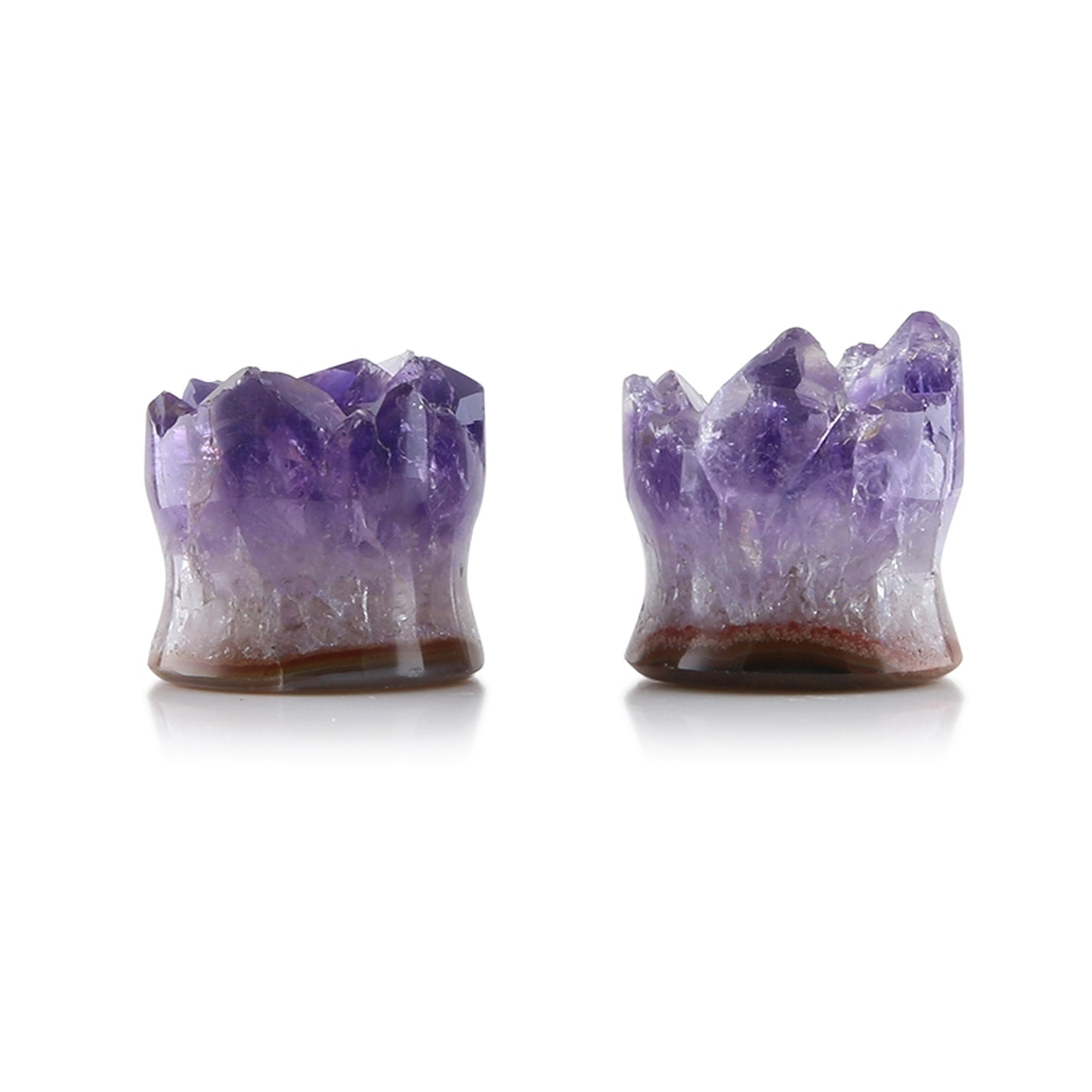 Raw Amethyst Plugs 17mm Version 5