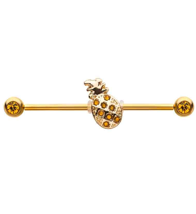 Gold Pineapple Industrial Barbell