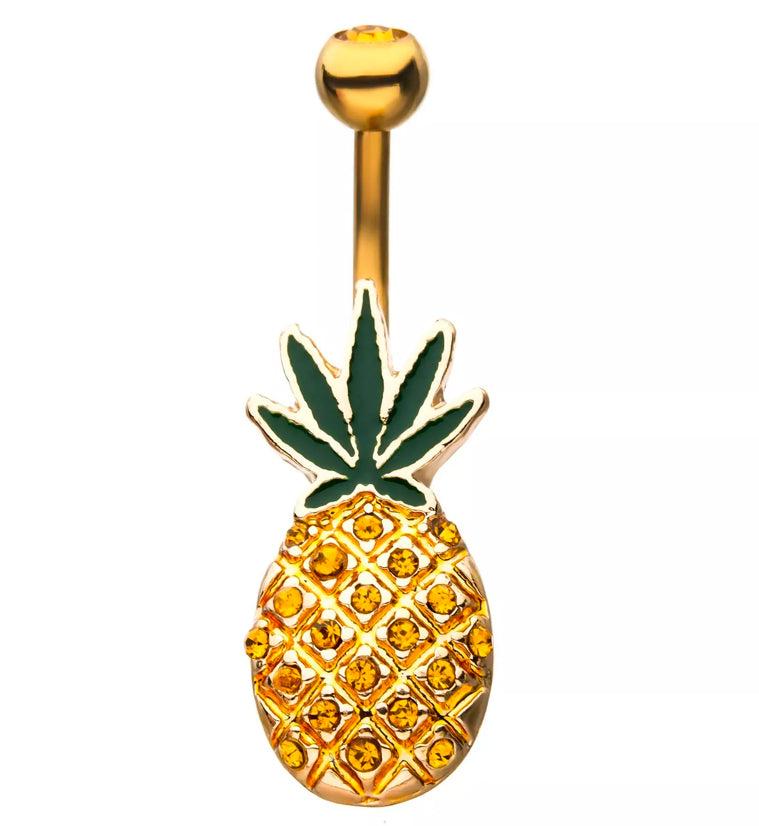 Pineapple Bud Belly Button Ring