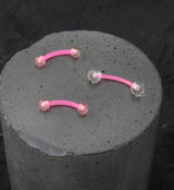 Pink Acrylic Curved Barbell
