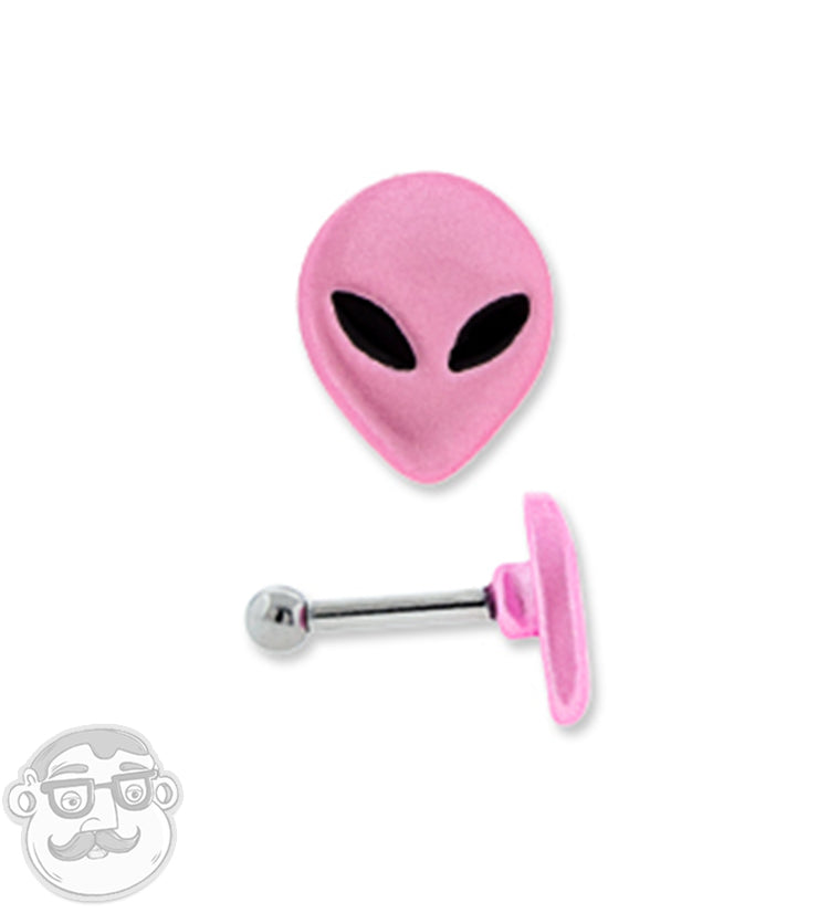 16G Pink Alien Tragus / Cartilage Barbell