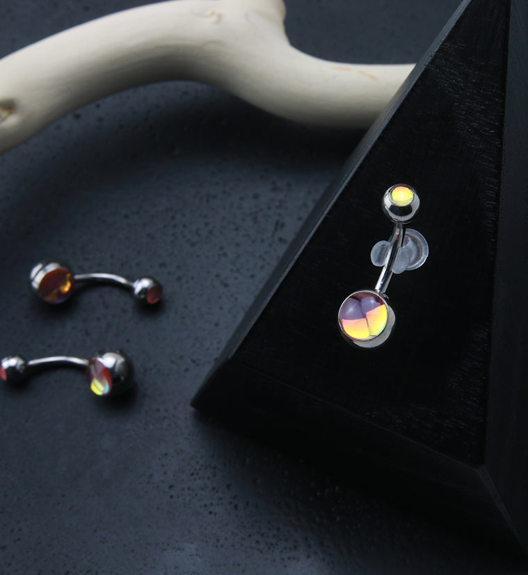 Pink Aura Belly Button Ring