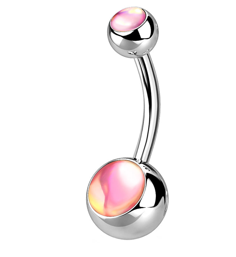 Pink Aura Belly Button Ring