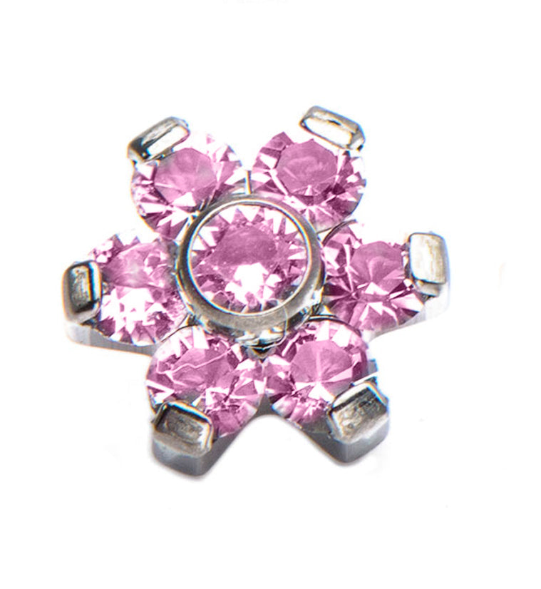 Pink Floret Titanium Threaded End