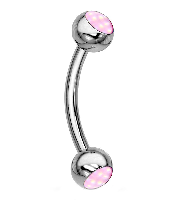 Pink Escent Stainless Steel Curved Barbell