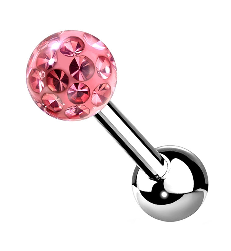 Pink Glitter Ball Cartilage Barbell