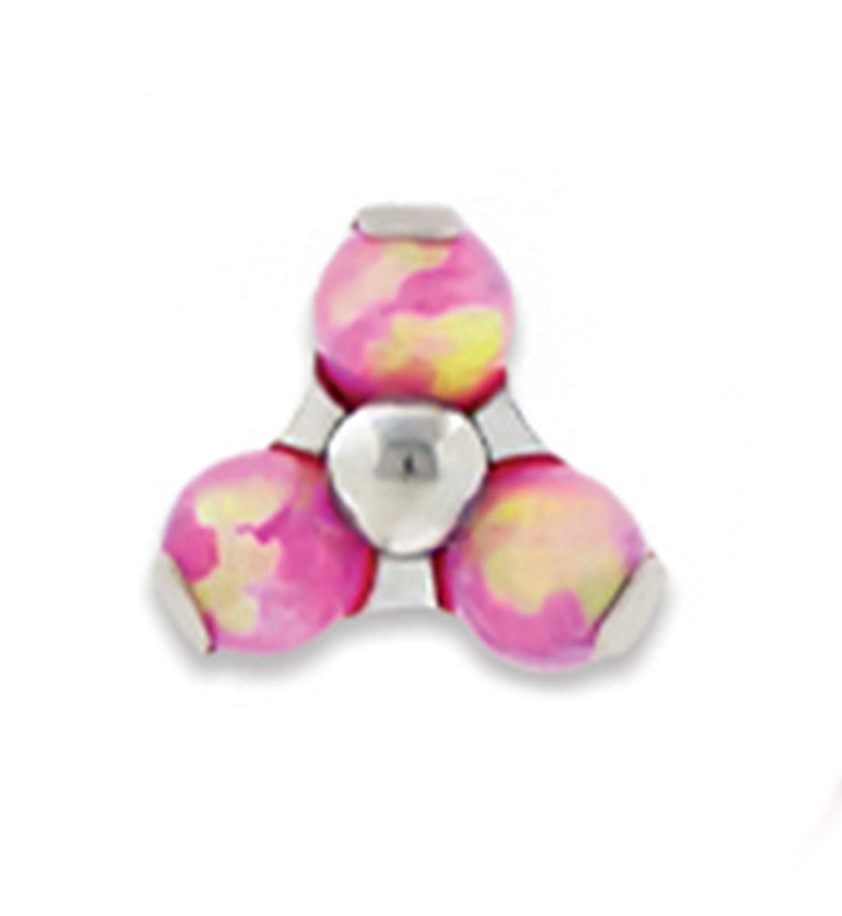 Trinity Pink Opal Titanium Threaded End