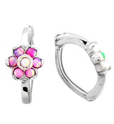 16G Pink Opal Flower Rook Clicker