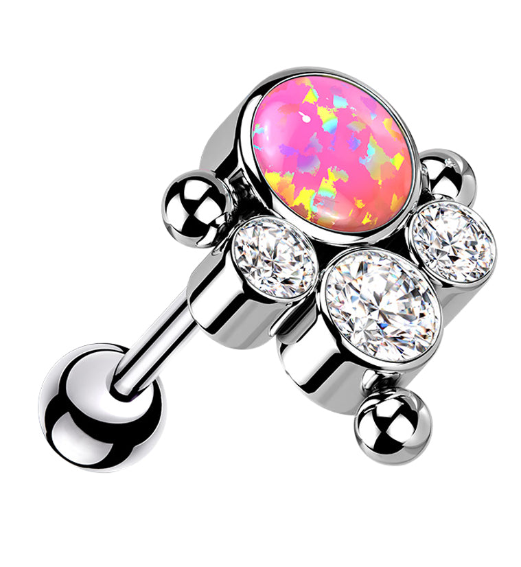 Bundle Pink Opalite Titanium Threadless Barbell