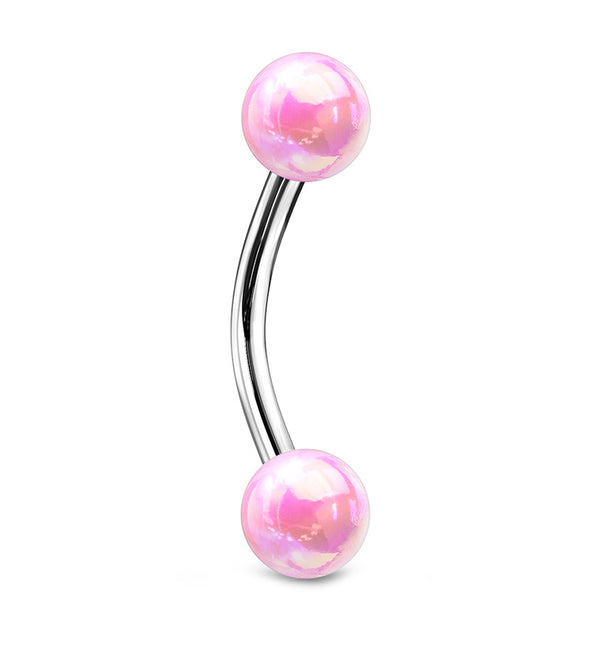Pink Ory Stainless Steel Curved Barbell