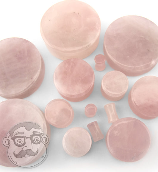 Rose Quartz Stone Plugs