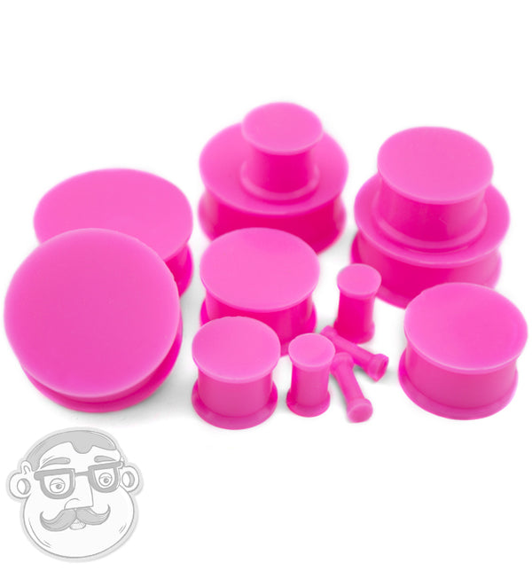 Double Flare Pink Silicone Plugs