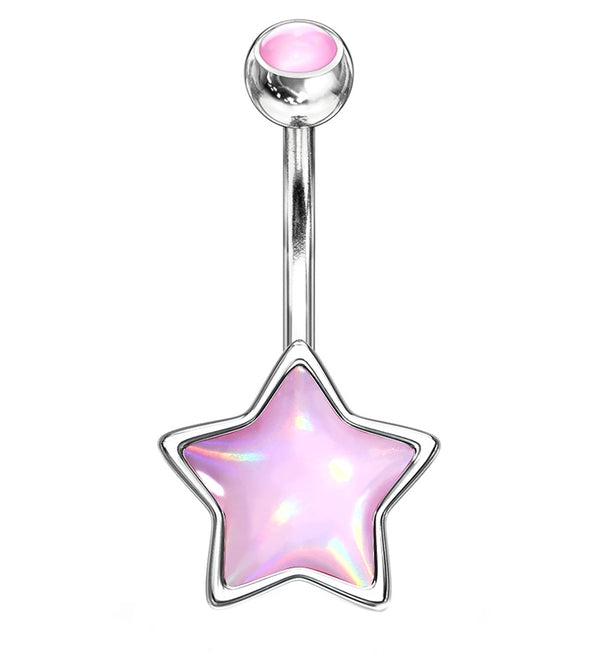Pink Escent Star Belly Rings