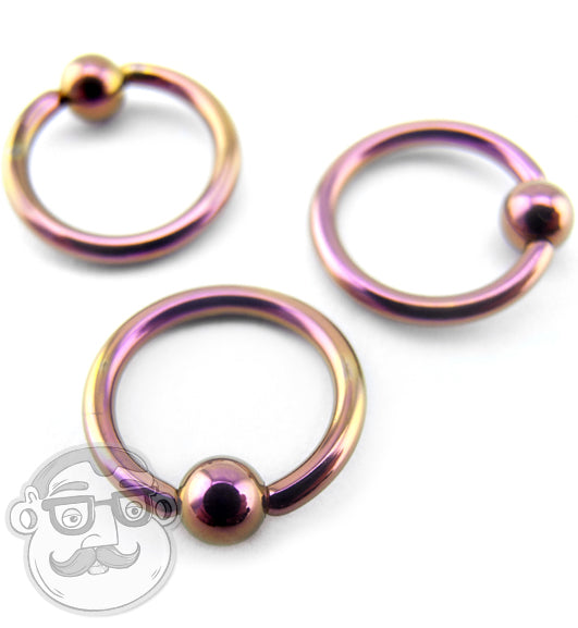Titanium Purple Captive Ring