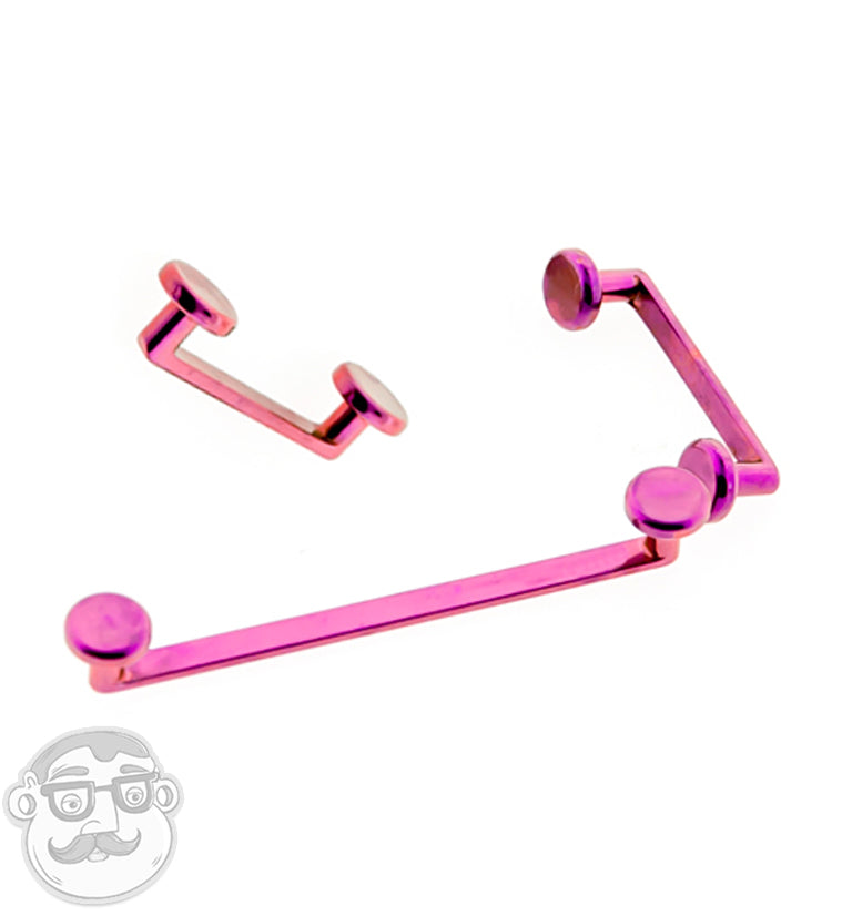 Pink Titanium Flat Surface Bar