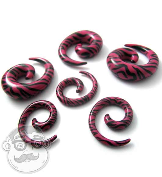 Pink Zebra Spirals