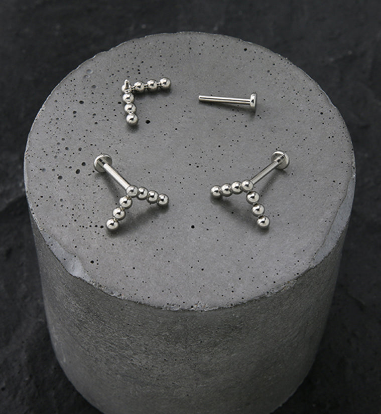 Point Beaded Titanium Internally Threaded Labret