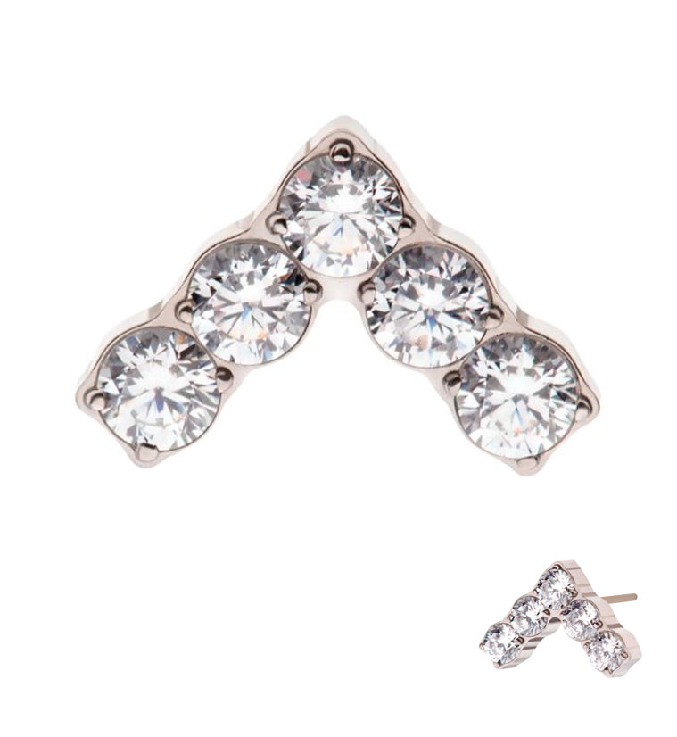 Point CZ Threadless Titanium Top