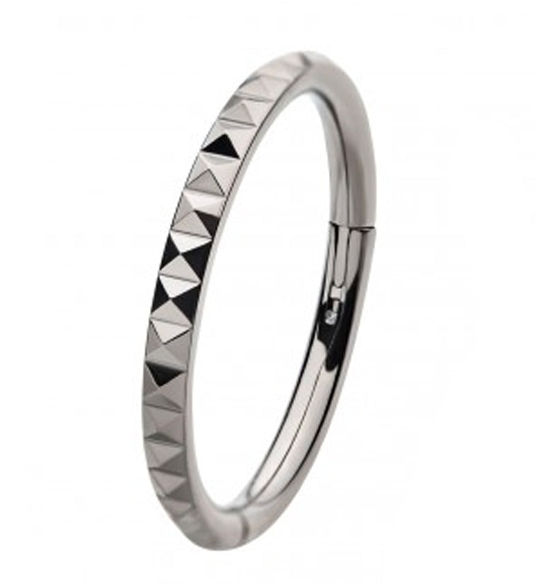 Polyhedra Edge Titanium Hinged Segment Ring