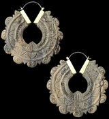 Pompon Tamarind Wooden Hangers / Earrings