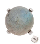 Prong Labradorite Stone Titanium Internally Threaded Top