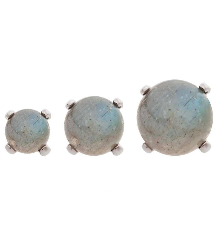 Prong Labradorite Stone Titanium Threadless Top