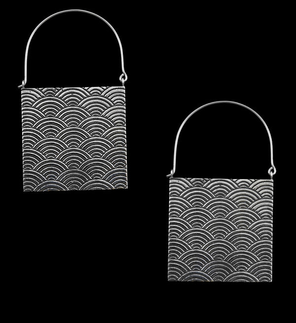 Silver Pulse Crate Titanium Hangers / Earrings