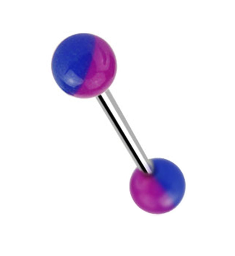 14G Purple / Blue Glow in the Dark Barbell