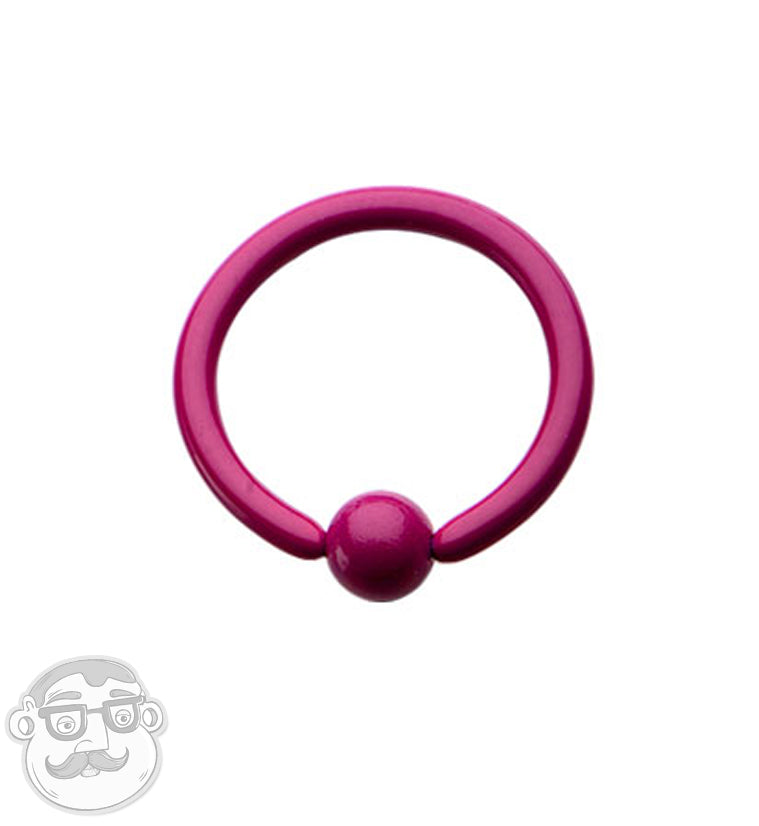 Ceramic Purple Coated Stainless Steel Captive Bead Ring
