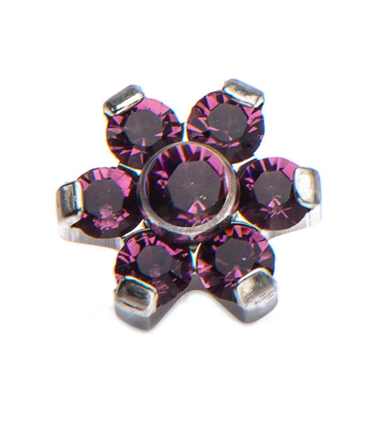 Purple Floret Titanium Threaded End