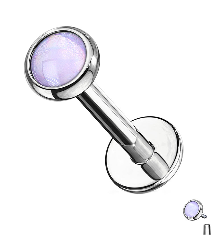 16G Purple Escent Stainless Steel Labret