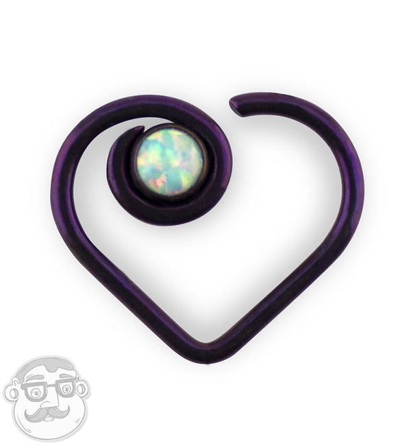 Purple Heart With Opalite Daith / Cartilage