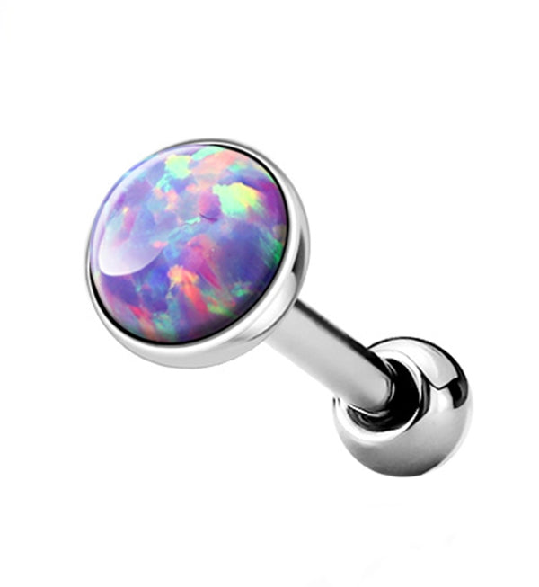 Purple Opal Top Tragus / Cartilage Barbell