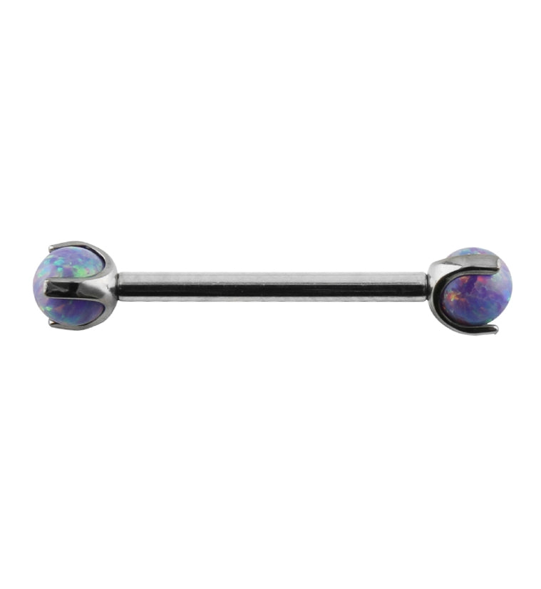 Purple Opalite Claw Titanium Barbell