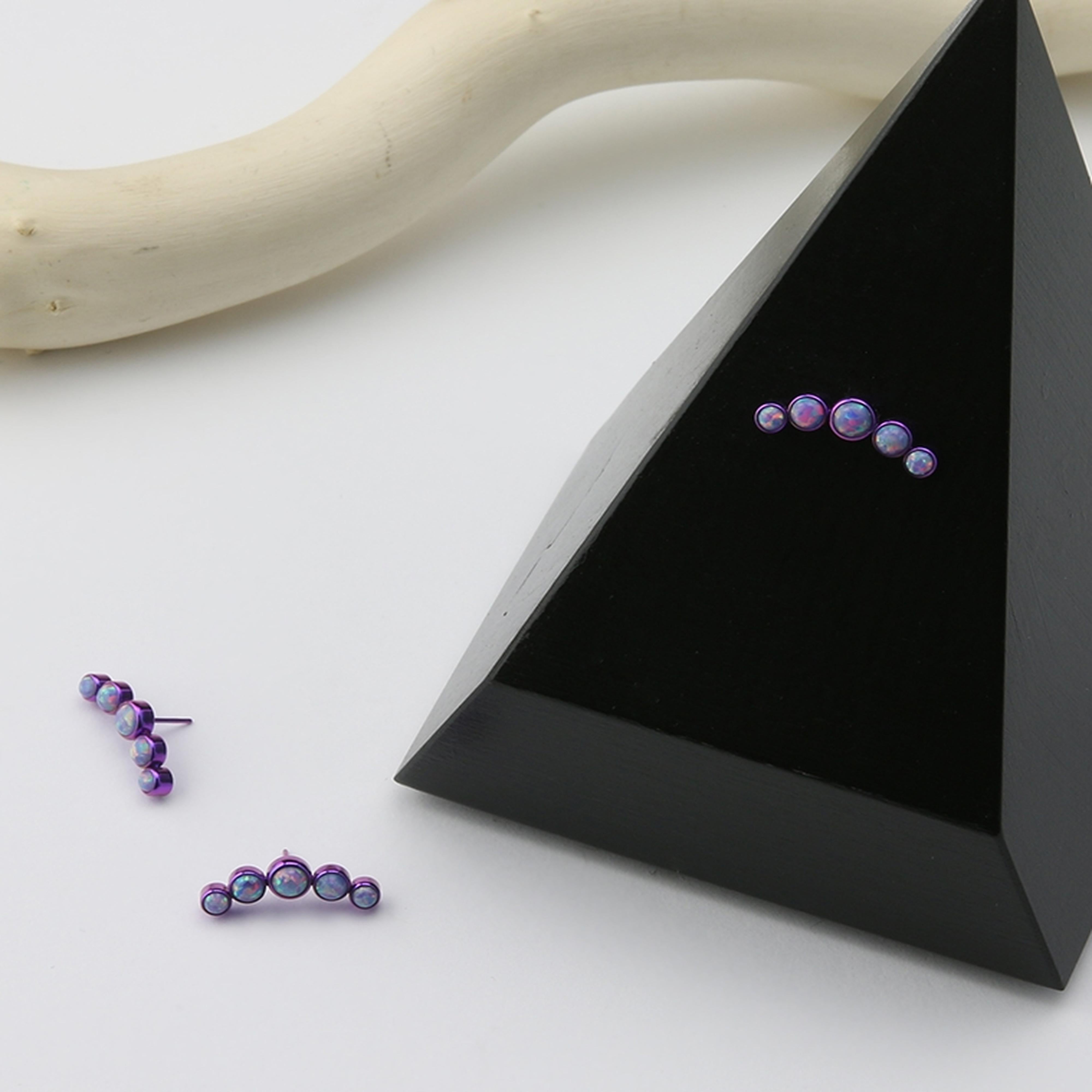 Quinate Purple Opalite Purple Titanium Threadless Top