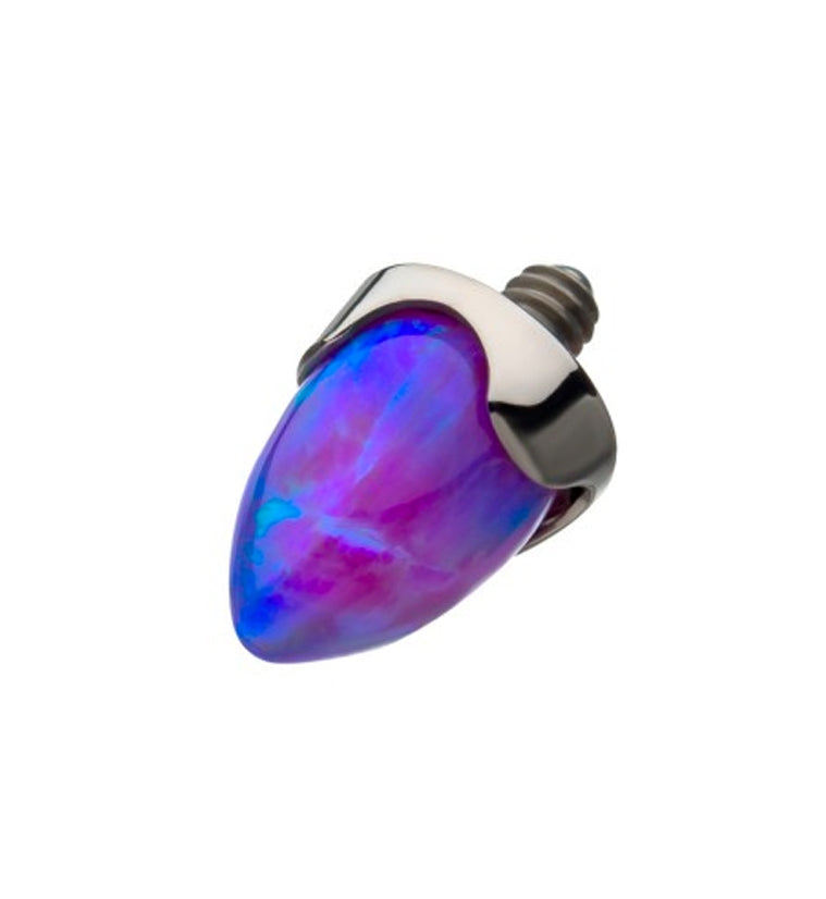 Purple Opalite Spike Titanium Threaded End