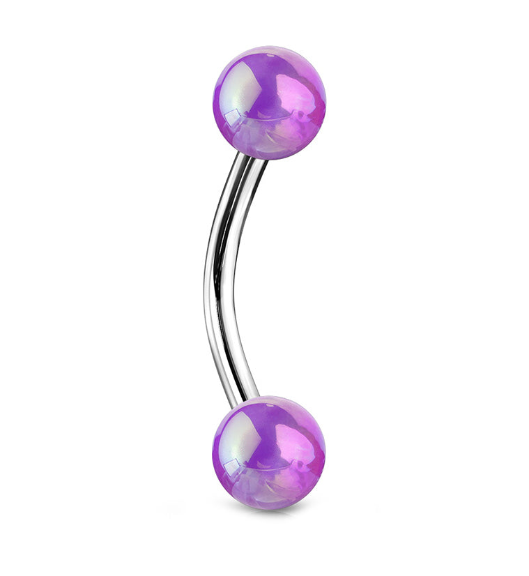 Purple Ory Stainless Steel Curved Barbell