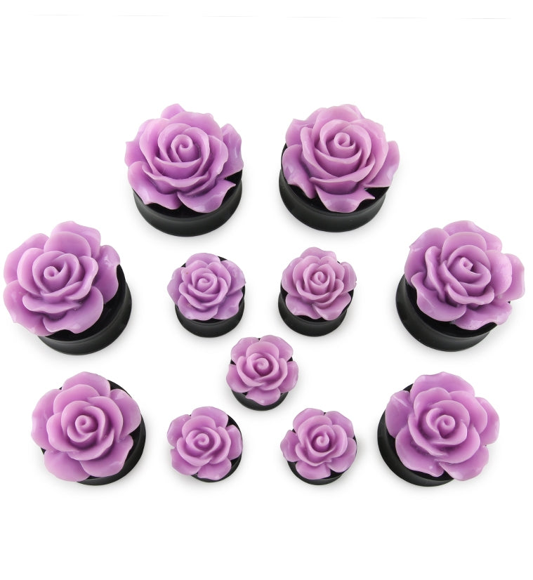 Purple Rosebud Flower Plugs