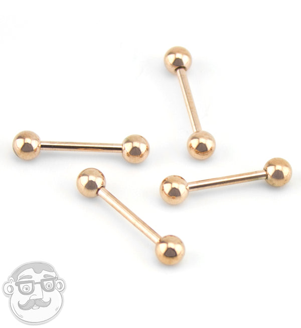 PVD Rose Gold Stainless Steel Barbell